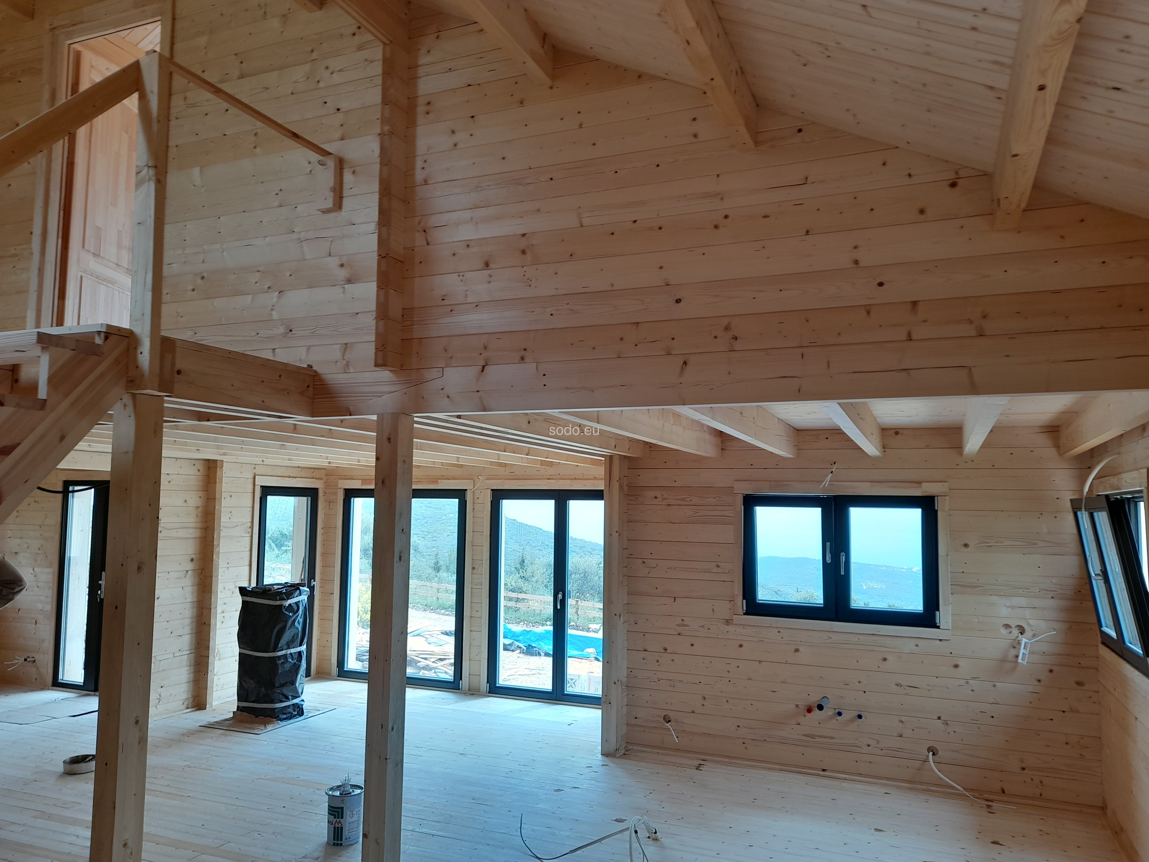 Wooden cabin detail